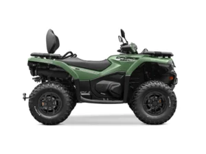 CFMOTO CFORCE 520L negro y verde metalizado, vehículo todoterreno potente con diseño moderno y robusto.