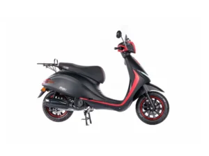 MITT ALPHA 50/125 en color negro y rojo, scooter urbano de diseño minimalista y moderno.