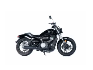 MITT MB Twin 125 en color negro, motocicleta custom de 125 cc con motor bicilíndrico en V y diseño robusto.
